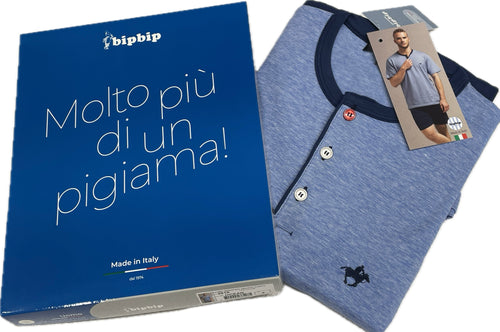 Pigiama uomo corto Bipbip made in Italy 100% cotone