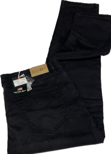 Jeans Cotton belt elasticizzato medio peso nero