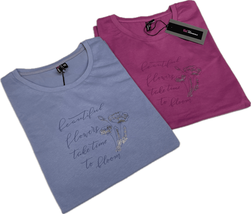 Fratelli Campagnolo T-shirt donna mezza manica 100% cotone Magazzinieuropa