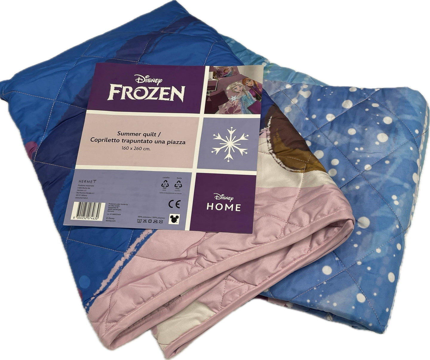 Hermet srl Copriletto Frozen Disney licenza Ufficiale trapuntino Magazzinieuropa