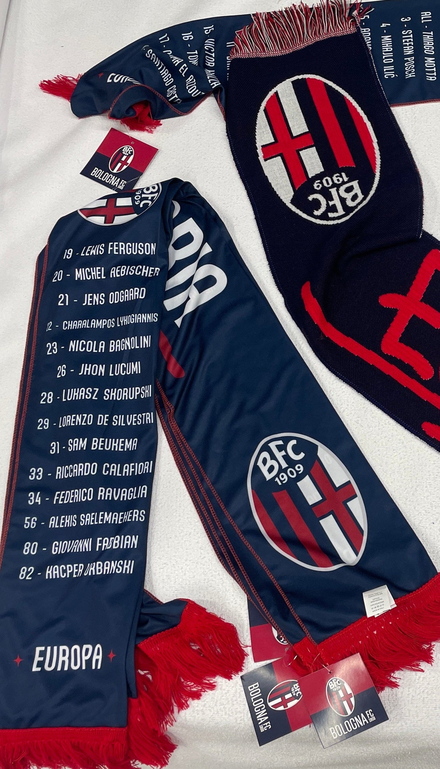 Perseo Trade srl Sciarpa Euforia Ufficiale del Bologna FC1909 EU FORIA CHAMPIONS Magazzinieuropa