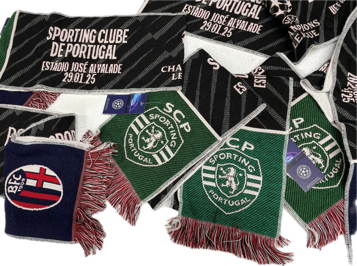 Perseo Trade srl Sciarpa Sporting Clube De Portugal Ufficiale del Bologna FC1909 CHAMPIONS LEAGUE 24/25 Magazzinieuropa