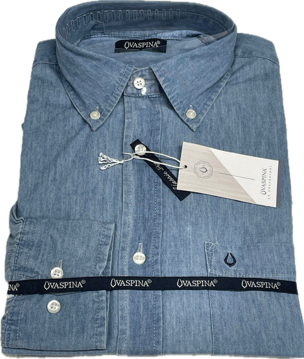 St international Camicia di jeans da uomo 100% cotone Magazzinieuropa