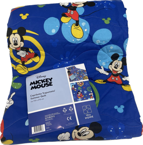 Hermet srl Copriletto quilt Disney cotone 100% Mickey Mouse Magazzinieuropa