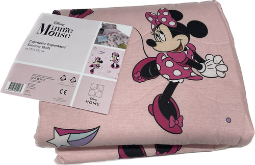 Hermet srl Copriletto quilt Disney cotone 100% Minnie Mouse Magazzinieuropa